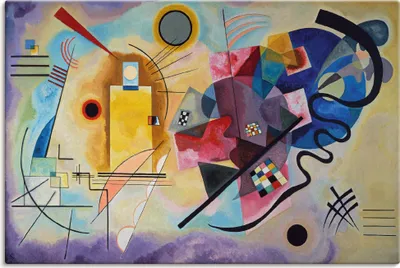 Produktbild von ARTland Leinwandbild Gelb, rot und blau. 1925 Größe: 120x80 cm