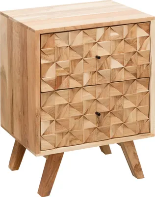 Produktbild von Nachtkonsole REWA 44x61x35cm Akazie Massivholz Nachtschrank