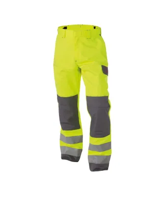 Produktbild von DASSY® Manchester Multinorm Warnschutzhose mit Kniepolstertaschen NEONGELB/GRAFITGRAU Gr.52 Länge: MINUS