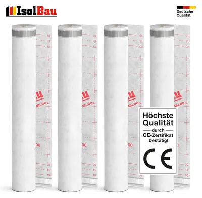 Unterspannbahn Dach 100g/m² Unterdeckbahn 300m² - 4 Rollen 1,5 x 50m SPB 100SKS