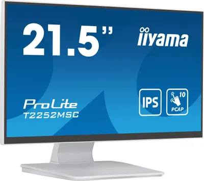 Produktbild von 21,5" WHITE Bonded PCAP, 10P Touch with Anti-Finger print coating, 1920x1080, IPS-slim panel design, HDMI, DisplayPort, 250cd/m2 (with touch), USB 2x 3.0
