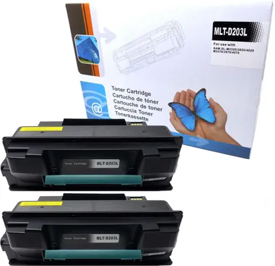 Produktbild von 2x Toner ersetzt Samsung MLT-D203L – 5.000 Seiten pro Toner, Schwarz, Kompatibel mit ProXpress M3320, M3820, M4020 Serien
