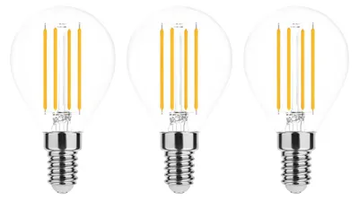 Produktbild von Modee E14 LED Filamentlampe P45 4W 470lm 4000K Neutralweiß 3 Stück