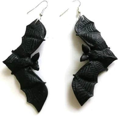 Produktbild von Fledermaus Ohrringe schwarz Miniblings Blutsauger Vampir Flughund Halloween