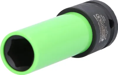 Produktbild von KS TOOLS 515.1072-E 1/2" Alu-Felgen Kraft-Stecknuss robust, lang, 15mm, auf Hänger