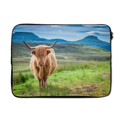Produktbild von MuchoWow® Laptop Hülle 13 Zoll Kühe - Schottische Highlander - Schottland Laptoptasche - Laptophülle - Sleeve - Rundumschutz