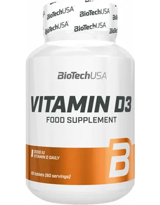 Immagine prodotto di BioTech USA Vitamina D3 60 compresse / Vitamina D / Vitamina D3 in compresse
