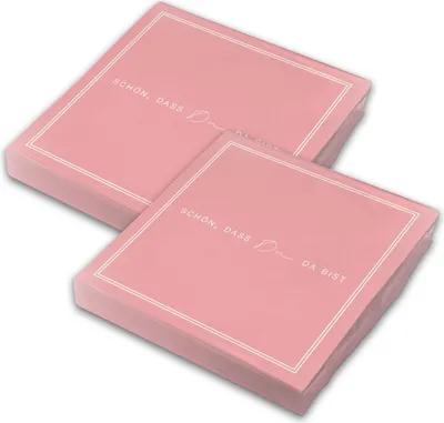 Produktbild von ITENGA 40x Servietten Schön dass du da bist V3 rosa