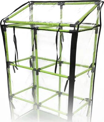 Produktbild von Abdeckhaube UV-beständiger Folie für Pflanzenkästen gegen Regen, ideal für Tomaten 62 x 33 x 104 cm (B x T x H)