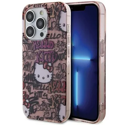 Zdjęcie produktu dla Etui Hello Kitty Iml Tags Graffiti Na Iphone 13 Pro / 13 - Różowe