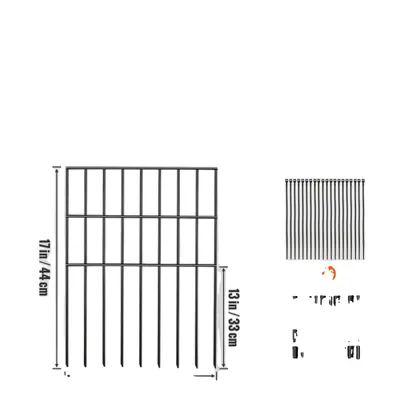 Obrázek produktu pro Zahradní plot, odolný materiál Q195, snadná instalace bez výkopu , 17x13 28ks