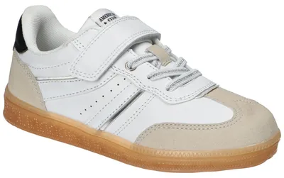 Produktbild von American Club ES211, Kinder Sportschuhe Klettverschluss Leder-Einlegesohle Kautschuksohle, Weiß 35