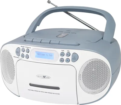 Produktbild von Reflexion RCR2260DAB weiß-blau / Boombox mit DAB+ & UKW Radio, Kassette, CD/MP3, USB und AUX-IN
