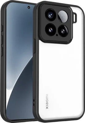 Produktbild von Hülle für Xiaomi 15 Transparente Rückseite TPU Bumper Stoßfest Handyhülle Schwarz