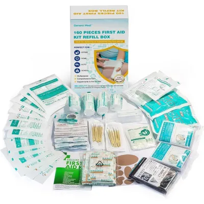 Produktbild von Erste Hilfe Set 160 Teile Nachfüllset für Haus, Auto, Reise, Büro, Sport, Camping