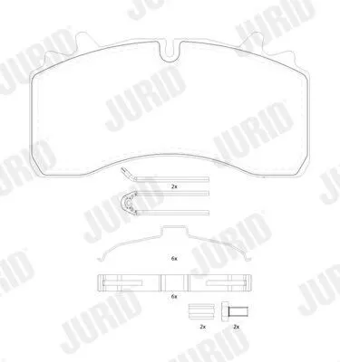 Produktbild von JURID 2916205390 Bremsbeläge Satz Hinten