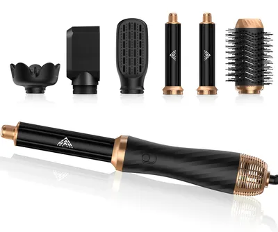Produktbild von UKLISS 6-in-1-Haarstyler, 1000 W, mit Luftlockenstab, Schwarz