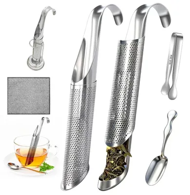 Teesieb-Set, 6-teilig, Edelstahl 304, feines Netz, wiederverwendbar