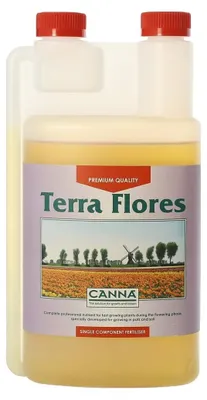 Obrázek produktu pro CANNA Terra Flores, 1 litr, bílá barva, rozměry 27x13x6 cm