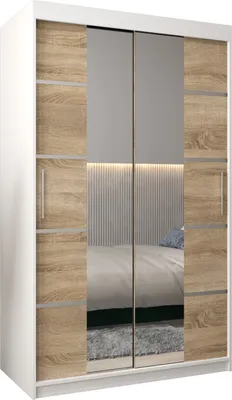 Produktbild von Kleiderschrank, Schiebetürenschrank Schlafzimmer, Schrank mit Spiegel VERONA 4 120 cm