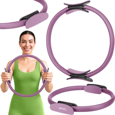 Obrázok produktu pre Gymtek® Pilates kruh, odporový kruh, kruh na jogu, fitness kruh, kruh na cvičenie brucha, kruh na cvičenie nôh, kruh na pilates, kruh na cvičenie stehien - 38 cm - Fitness