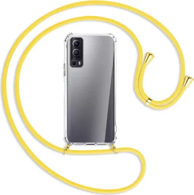 Produktbild von Handykette Backcover-Schutzhülle mit Band (Metall goldfarben) für vivo Y52 5G / Y72 5G / vivo iQOO Z3 - gelb