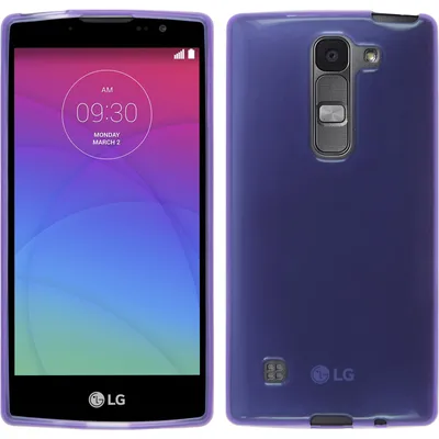 Produktbild von PhoneNatic Case kompatibel mit LG Spirit - lila Silikon Hülle transparent + 2 Schutzfolien