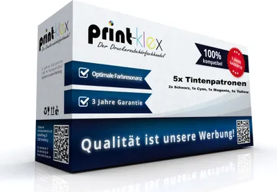 Produktbild von Print-Klex 5x Kompatible Tintenpatronen kompatibel mit Bother MFCJ890DW MFCJ890Series MFCJ895DW LC 3213 LC-3213 LC3213 Schwarz Blau Rot Gelb - Office Line Serie