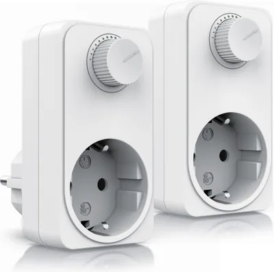 Image de BEARWARE 2x variateur rotatif, variateur pour prise de courant avec bouton rotatif, variateur universel pour la prise de courant