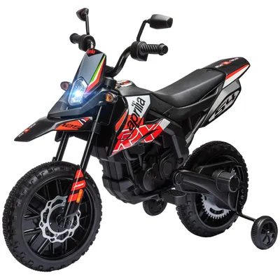 Produktbild von AIYAPLAY Elektro Motorrad Kinder 12 V Elektromotorrad mit 2 Motoren Stützrädern