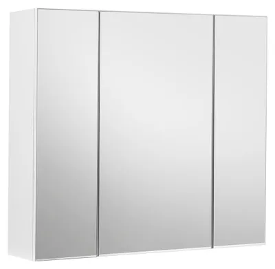 Obrázok produktu pre Biela skrinka s zrkadlom – nástenná skrinka – do kúpeľne – 60 x 15 x 55 cm