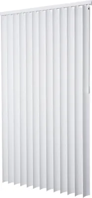 Obrázok produktu pre Vertikálne žalúzie Unyqoos® z PVC, lamely 89 mm, farba: jednotná biela, rozmer: 150 x 260 cm, vrátane montážnej koľajnice – ideálne do kúpeľne, kuchyne a kancelárie
