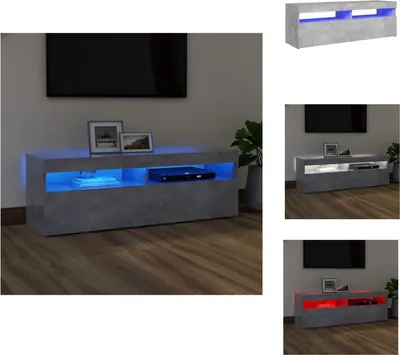 Produktbild von vidaXL TV-Schrank mit LED-Beleuchtung Betongrau 120x35x40 cm -  TV-Möbel