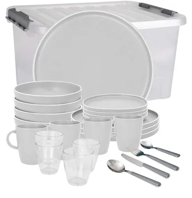 Produktbild von BRUNNER Camping Geschirr Set 4 Personen | Anti-Slip | All Inclusive DOLOMIT, 36-tlg.