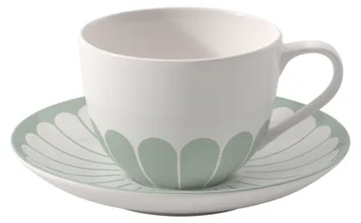 Produktbild von Villeroy & Boch Fleur Couleur Cappuccinotasse mit Untertasse 300 ml - Vert