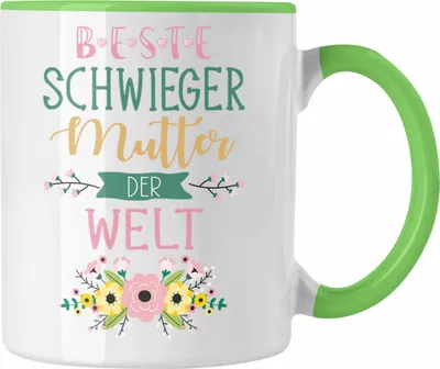 Produktbild von Trendation - Beste Schwiegermutter Der Welt Tasse Geschenk zum Geburtstag von Schwiegersohn Schwiegerteochter für Schwiegermama Muttertag (Grün)