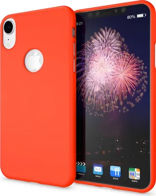 Produktbild von NALIA Handyhülle für Apple iPhone XR, Ultra-Slim Hülle Silikon Neon Case Cover Orange