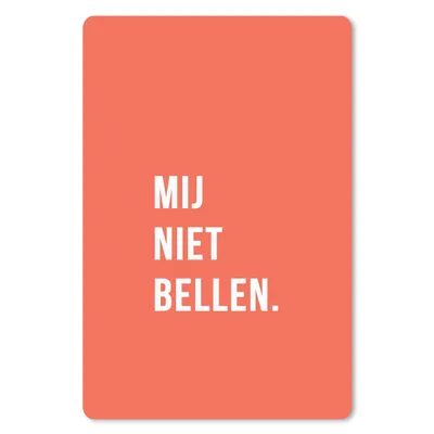 Produktbild von MuchoWow® Mauspad Mousepad Zitate - Sprichwörter - Ruf mich nicht an. - Orange - Weiß 18x27 cm - Mousepads - Maus Mat - Pad - Mausunterlage