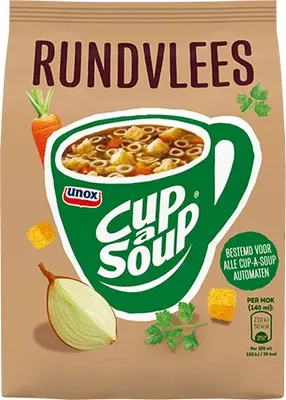 Produktbild von UNOX-CUP-A-A-SOUP-Maschinenbeutel Rindfleisch 140ml | Einbacken Sie einen 40er -Teil 4 Stück