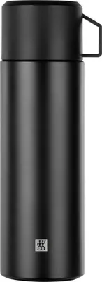 Image de ZWILLING Thermo Bouteille isolante, Tasse intégrée, Thermos, Isolation double paroi, 1 L, Hauteur : 28, 1 cm, Noir