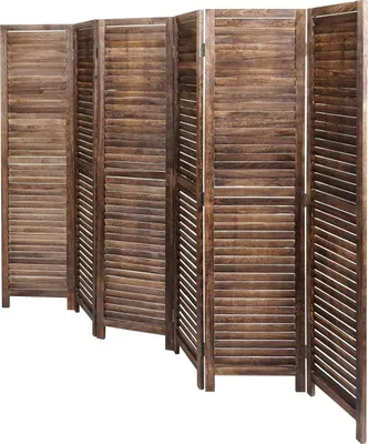 Produktbild von Paravent HWC-C30, Raumteiler Trennwand Sichtschutz, Shabby-Look Vintage, 170x243cm  braun