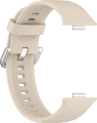 Produktbild von INF Silikonarmband für Huawei Fit 4 - Hellrosa, Silberschnalle Gelb