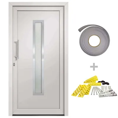 Produktbild von vidaXL Haustür Weiß 98x208 cm