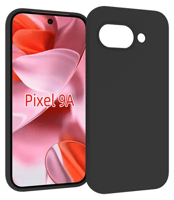 Produktbild von MobyDefend Hülle für Google Pixel 9a - Dünne matte schwarze TPU Schutzhülle
