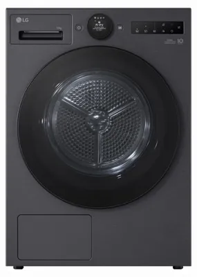 Produktbild von LG RHX7010TBB, Freistehend, Frontlader, Wärmepumpe, Schwarz, Touchsteuerung, Drehregler, Schwarz