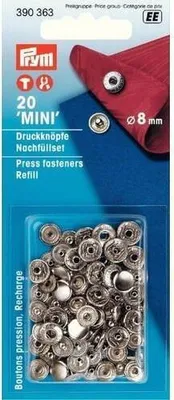 Produktbild von Prym Nachfüllpackung 8mm silber