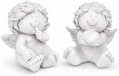 Immagine prodotto di Figura di angelo in Vetroceramica, bianca e smaltata, 17 cm, decorazione natalizia