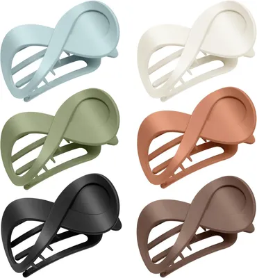 Imagen del producto de Horquillas grandes, tipo francesas, antideslizantes, juego de 6 unidades, ideales para cabello grueso