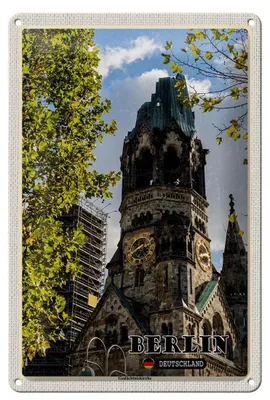Produktbild von Blechschild Städte Berlin Gedächtniskirche Deutschland 20x30cm