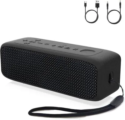 Imagen del producto de Altavoz Bluetooth portátil - Altavoz resistente al agua - Música en cualquier lugar - 24 horas de reproducción - Resistente al agua IP68 - Negro